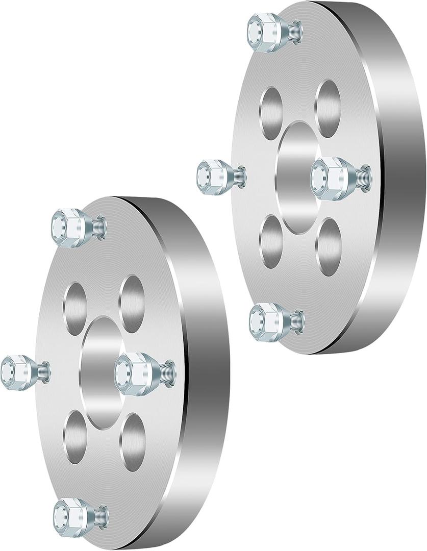 ECCPP 2PCS 4 Lug 1 inch Wheel Spacers Adapters 4x4 to 4x156 10x1.25 64mm Compatible with 2008-2010 for Outlaw 450 2008-2017 for Outlaw 50 2007-2014 for Outlaw 90 (2x silver)