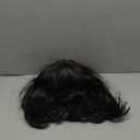 Curly Wavy Human Toppers Clip In Toupee With Side Bangs Fringe For Women Wiglets Hairpieces For Mild Hair Loss Volume Cover Gray Hair (1B)