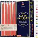 Vibrant Orange 10 Inch Taper Candles - Pack of 12 Premium Unscented, Dripless & Smokeless Hand-Dipped Candles for Birthday, Wedding or Dinner Decorations and Formal Candlelighting