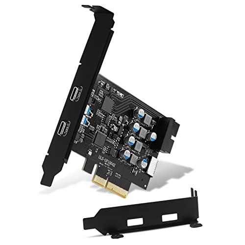 YEELIYA USB C PCIe Card SuperSpeed 10Gbps with 2 USB C and 2 Internal Port(Type-E,19 Pin USB 3.0 Header) PCI-E Expansion Cards PCI Express Front Panel Adapter for Desktop PC YEELIYA USB C PCIe Card SuperSpeed 10Gbps with 2 USB C and 2 Internal Port(Type-E,19 Pin USB 3.0 Header) PCI-E Expansion Cards PCI Express Front Panel Adapter for Desktop PC