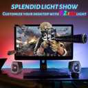 Edifier G2000 32W PC Gaming Computer Speakers for Laptop Mac Desktop Computer Woofer Speakers Bluetooth USB 3.5mm AUX Inputs RGB Lights Multimedia Speakers Black