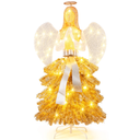 5.2 Feet Lighted Angel Artificial Christmas Tree with Warm White LED Lights