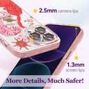 Designed for iPhone 14 Pro Max Case Pink Glitter Clear - Cute Bling Phone Case with Wrist Strap - Aesthetic Y2K Case for Woman, Girl 6.7" (Tiger)