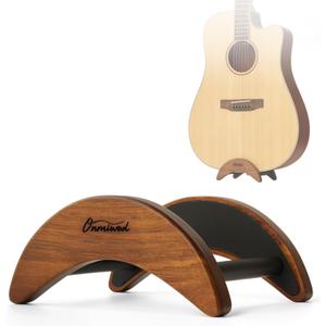Acoustic Guitar Stand, Clip-On Self-Standing Solid Wood Guitar Stand, Portable Lightweight Guitar Stand Floor, Guitar Holder for Travel and Stage, Gift for Acoustic, Classic and Folk Guitar M-Size