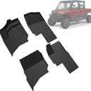 TPE Floor Mats for Polaris Ranger XD 1500, Front Rear Rubber Slush Liner All Weather Protection Mats for Polaris Ranger Crew XD 1500 Northstar Premium/Ultimate 2024 2025 Accessories (4PCS)