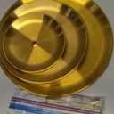 2Pcs 3 Tier Stainless Steel Cupcake Stand, Gold Tiered Dessert Stand Round Shape Dessert Serving Tray Cookie Candy Buffet Stands for Wedding, Birthday, Tea Party, Baby Shower, Christmas