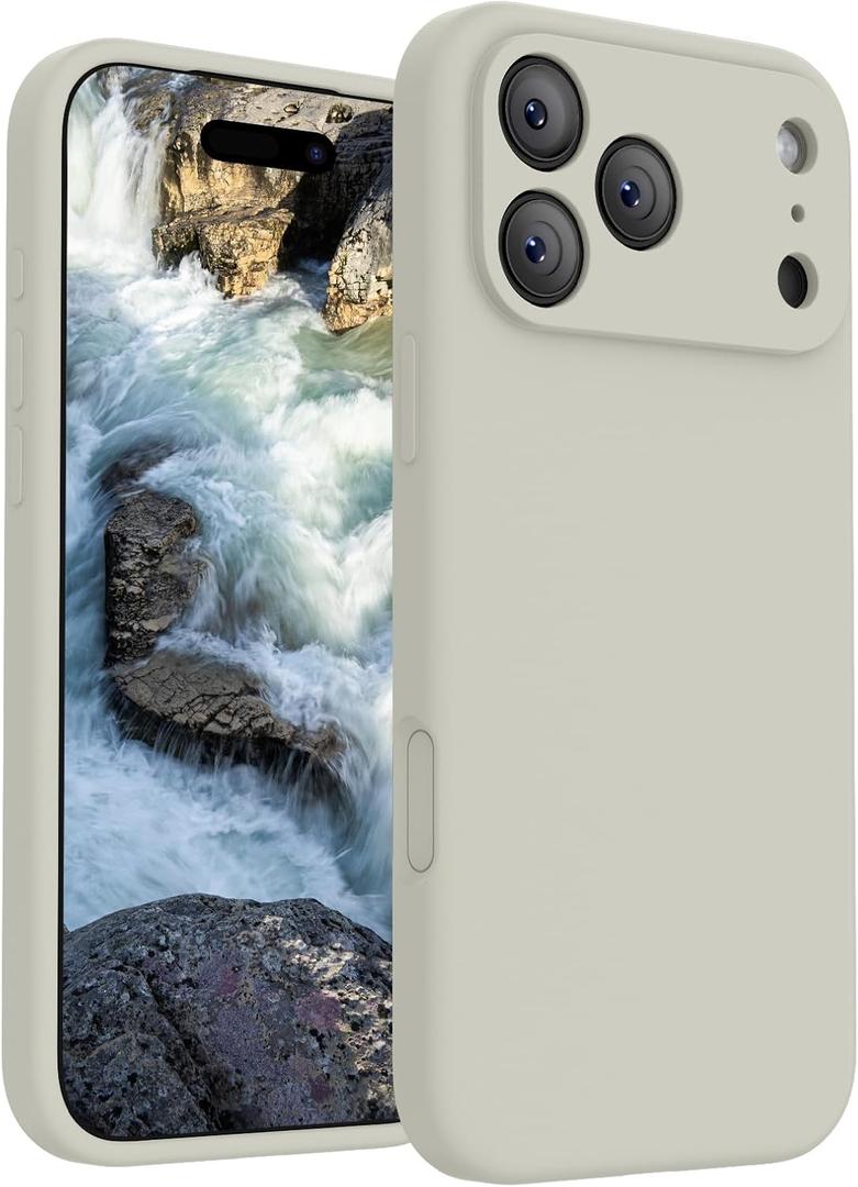 FireNova Magnetic for iPhone 17 Pro Max Case, Compatible with MagSafe, [Integrated Silicone Camera Control Button] [Camera Protection] Anti-Scratch Microfiber Lining Phone Case, 6.9", Stone