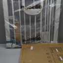 Babelio Baby Gate with Adjustable Cat Door,29-43" Auto Close Durable Pet door for Stairs,Doorways and House,Pressure Mounted,Easy Install,Effortless Walk Thru,White