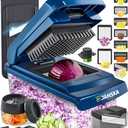 UltraChop All-In-1, 12 Blade Heavy Duty Vegetable Chopper, Food Chopper Container, Spiralizer, Mandoline Slicer Onion Mincer, French Fry And Salad Cutter, Home Essentials & Kitchen Gadgets, Blue