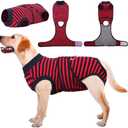Kuoser Recovery Suit for Dogs Cats After Surgery, Professional Pet Recovery Shirt Dog Abdominal Wounds Bandages, Substitute E-Collar & Cone,Prevent Licking Dog Onesies Pet Surgery Recovery Suit, Size 2XL