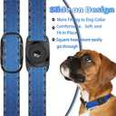 2 x Airtag Dog Collar Holder, [2 Pack], Waterproof Protective Case for Apple AirTag, Durable & Lightweight with Full-Body Protection, Soft Silicone, Black