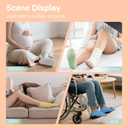 Muezna 6 Pairs Pilates Grip Socks for Women, Non Slip Yoga Socks with Grips, Grippy Socks for Barre, and Hospital (Blue), M