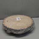 Frcctre 11 Inch Wood Cake Stand, Round Wooden Cupcake Pedestal, Paulownia Woods Slice with Legs, Rustic Cake Holder Wooden Serving Tray Serving Board Display Wood Plant Stand