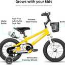 JOYSTAR Pluto 12 Inch Kids Bike with Light Up Training Wheels, Kids' Bicycle for Boys Girls Age 3-12 Years, Children Bikes, Multiple Colors