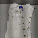 chouyatou Women's Adjustable Strap Midi Long Denim Dress 2025 Button Down A-Line Swing Flowy Jean Dress (Off-white) Small