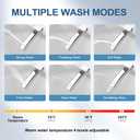 Electric Bidet Toilet Seat, Elongated, Warm Water with Air Dryer, Heated Seat and Slow Close Lid, Front and Rear Wash, Adjustable Water Temperature, LED Nightlight, Wireless Remote, White, 101