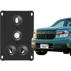 No Drill Front License Plate Bracket Holder Compatible with Ford Maverick 2022-2024, Rust-Proof License Plate Mount Adapter, Bumper Grille Car Tag Frame with Anti-Theft Screws Accessories