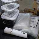 Chef Preserve Compact Vacuum Sealer for Food (Vacuum Sealer Machine + 3 Glass Vacuum Containers + 30 Reusable Vacuum Bags) Powerful Handheld Vacuum Seal Machine, Seal Meal Saver, Portable Food Sealer