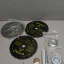 3 Pack 9" x 20T Chainsaw Tooth Brush Blades - Meatl Weed Eater Saw Blade Kit with 4 Carbon Steel Round Chainsaw Blades, 4 Round Files, and 4 Washers for Brush Cutters, String Trimmers