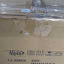 Alpine Corporation WIN1092 Outdoor Multitiered Rock Waterfall Floor Fountain with Warm White LED Lights, 51" Tall, Brown