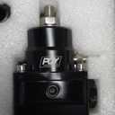 PQY Fuel Pressure Regulator AN8 Feed & AN6 Return Line + 0-160PSI Gauge Set Dark Black