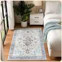 Istana 3x5 Area Rug - Blue Modern Rugs for Living Room 3x5 - Foldable Rugs for Bedroom/Living Room Rug - Stain Resistant Washable Rug - Eco-Friendly Small Area Rugs