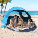 NXONE Beach Tent Sun Shelter with UPF 50+ UV Protection, Lightweight Easy Setup Portable Beach Canopy for Family, Large Space for Beach, Camping & Outdoor, 3/4/6 Person