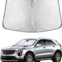 EcoNour Windshield Sunshade Compatible for Cadillac XT4 2019-2023 2024 2025, Sun Visor for Front Windshield & Window Sun Shade Cover, UV Heat Blocker & Protector, Car Accessories
