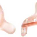 Garkoko Baby Pacifiers 3 Month, 6 Month Breast-Like Shape Soft Silicone Newborn Pacifiers with Large Air Holes, BPA Free