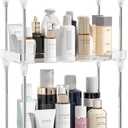 Multi-Functional Plastic Shelf, 3-Tier, Anti-Slip, Easy Assembly, 30cm x 30cm x 10cm, Ideal for Organizing Cosmetics, Perfumes, Soaps, Lotions, and More