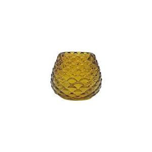 Holiday Home 4in Pinecone Glass Candle Holder - Yellow, 1 ct
