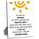 You Are My Sunshine Sign, Inspirational Table Signs, 8 x 11 inches Wooden Sign with Stand, Birthday Gifts for Family Friends, Home Office Bedroom Desk Decor -21
