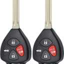 MechanMagic Car Key Fob Remote Replacement Fits for Toyota 2010 2011 Camry Keyless Entry Remote Control HYQ12BBY HYQ12BDC G CHIP 89070-33C40, 89070-06231, 89070-06500, 89070-06650 (Pack of 2)