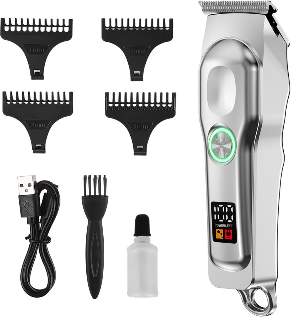 DONGYIN Mini Cordless Hair Clippers for Men, Small Size Professional Clippers and Trimmers Set, Electric Hair Trimmer for Men with Led Display.