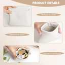 2 Pcs Small Makeup Bag for Purse, Mini Makeup Pouch for Women with Snap Closure Clamp, Portable Small Cosmetic Bag Travel Storage Pouch for Coin Lipstick (White + Khaki)