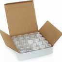 Vivaplex, 50, Clear, Empty, 5 Gram Plastic Pot Jars, Cosmetic Containers.