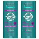 Toms of Maine Wild Lavender Natural Deodorant for Men and Women, Aluminum Free, No Artificial Fragrances, Dyes, or Preservatives, Baking Soda Free, 48-Hour Odor Protection, 3.25 oz (2 Pack)