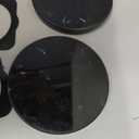 Koville Marble Coaster Set of 4, Round Coasters, 4" Stone Coaster for Drinks Coffee, White Marble Coasters for Coffee Table Home Bar Decor, Heat Resistant, Gift Choice(Black)