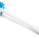 OXO Good Grips Compact Toilet Brush & Canister, Toilet Bowl Brush and Holder with Automatic Canister Door, Bathroom and Small Spaces Cleaning Supplies Essential (1 Count (Pack of 1), White)