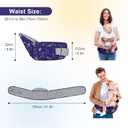 Baby Hip Carrier - Infant Toddler Hip Seat for 0-36 Months (0-66 lbs) Adjustable Waistband, Breathable Mesh & Enhanced Safety, Side-Carry & Front Carry Options (Star)