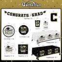 Graduation Decorations 2026 Black and Gold Grad Party Supplies with Disposable Plates, Napkins, Tablecloth, Cups and Congrats Grad Banner for 24 Guests - Graduation Party Decorations