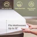 SafeRest Waterproof Mattress Protector King Size Absorbent Breathable Soft Fitted Bed Cover with 18" Deep Stretchable Pockets Machine Washable King Mattress Cover