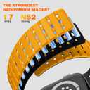 Bandletic Magnetic Watchband Compatible with Apple Watch Bands for Women Men, Rugged Silicone Sport Replacement Strap for iWatch 42mm(Series 11/10), 41mm(9/8/7), 40mm(SE3/SE2/SE/6/5/4), 38mm(3/2/1)