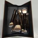 MAANGE 20 Pcs Makeup Brushes with Gift Box, Double-End Multi-functional Makeup Brushes for Blending Liquid Powder Concealer Cream Blush Buffe,CoffeeBrown