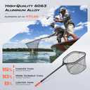 KastKing Brutus Fishing Net, Foldable Extendable Fish Landing Net, Lightweight & Portable Fishing Net with Soft EVA Foam Handle, Holds up to 44lbs/20KG, Fish-Friendly Mesh for a Safe Release, 75" Total Length