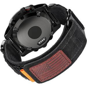 Compatible With Garmin Watch Band, Super Rugged Nylon Sports Strap With Woven Loop Design, For Fenix/Forerunner/Approach/MARQ/Quatix/D2 Series Tough Replacement Band For Men
