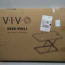 VIVO Ultra-Slim Single Top Height Adjustable Standing Desk Riser, Compact Sit Stand Desktop Converter for Monitor or Laptop, Steel, Black, DESK-V001J