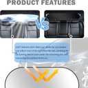 39.37x19.76 Car Rear Window Sun Shade,Foldable Car Window Shades with 6 Suction Cups for Blocking Sunlight,210T Titanium Silver Cars Sun Shade for Vehicle Rear Windshield
