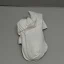 YUWELL Womens Striped Crew Socks, Cotton Cozy Casual Socks for Women 4 Pairs, Size 5-10 (4pairs-white White White White-pure)