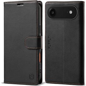 Wallet Case for iPhone 17 Air with Credit Card Holder,PU Leather Folio Flip Kickstand Protective Shockproof Cover for Apple 17 Air Phone Case (Black, for iPhone 17 Air - 6.5'')